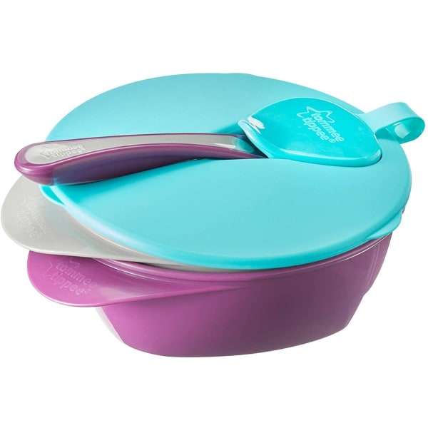 Tommee Tippee 2 Feeding Bowls with Spoon and Lid