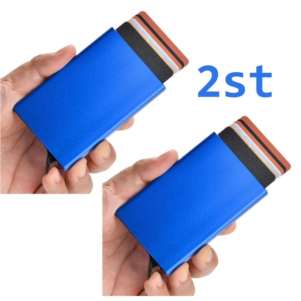2 kortholdere med RFID-beskyttelse 2st Marinblå