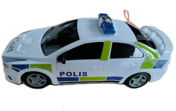 22cm Radiostyrd Polisbil . Fr 3år