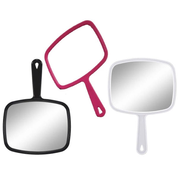 Stor Sminkspegel med handtag - spegel White