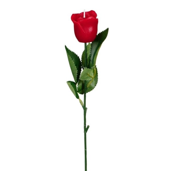 Rose i form av et lys med innpakning 26x4cm. Valentinsdag