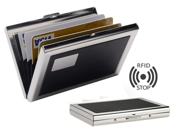 Korthållare / Plånbok - Rfid Säker - Rostfritt stål. Vit Vit