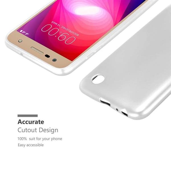Skyddsfodral för LG X POWER 2 Skyddsfodral i MATTSILVER Metallic Design Grå