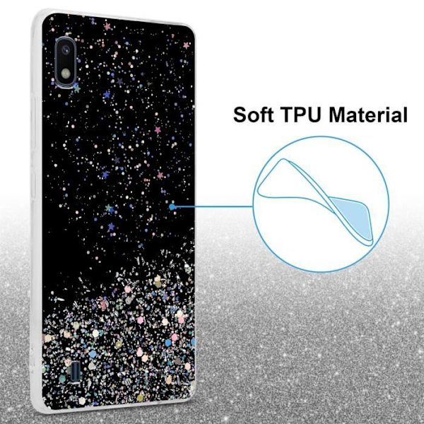Coque - CADORABO - Samsung Galaxy A10 / M10 - Svart - Glitter - Silikon TPU-skydd Svart