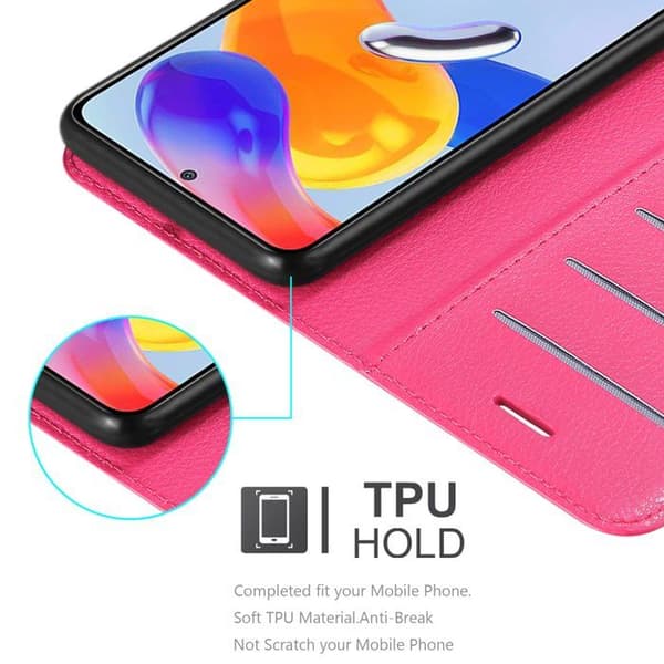 Fodral för Xiaomi RedMi NOTE 11 PRO 4G / 5G i SOCKERROSA Ros