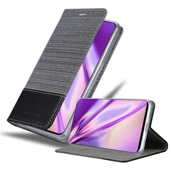Plånboksfodral - CADORABO - Samsung Galaxy A51 - Imiterat läder - Horisontellt stativ - Kortplatser Svart