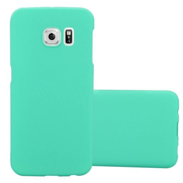 Coque - CADORABO - Samsung Galaxy S6 EDGE - Hårdt Beskyttelse - Mat Design - Grøn Farve Grön