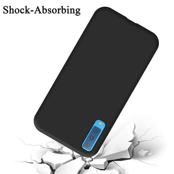 Cadorabo skal för Samsung Galaxy A750/A7 2018 - i svart - Flexibelt TPU-silikon Svart