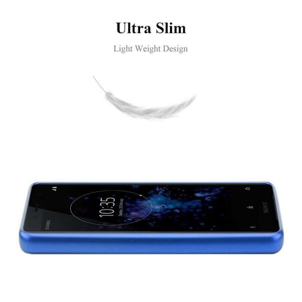 Coque för Sony Xperia XZ2 COMPACT Hölster i METALLIC BLÅ Etui Case Cover Skydd Silikon TPU Cover matt Blå