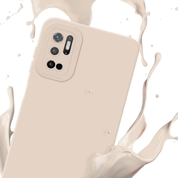 Coque för Xiaomi RedMi NOTE 10 5G / POCO M3 PRO 5G i FLUID CRÈME Hölster Etui Täckningsskydd i flexibelt TPU-silikon Rosa