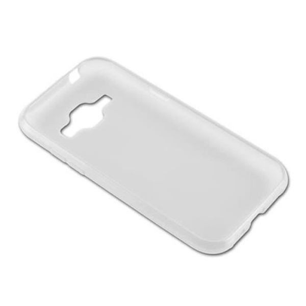 Samsung Galaxy J1 2015 (5) SEMI TRANSPARENT Fodral från Cadorabo (Design X) Ultratunt mjukt silikongel TPU-skydd med anti
