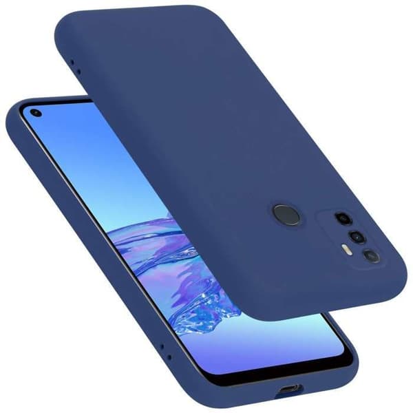 Skyddande stötsäker skal för Oppo A53s i LIQUID BLUE Blå