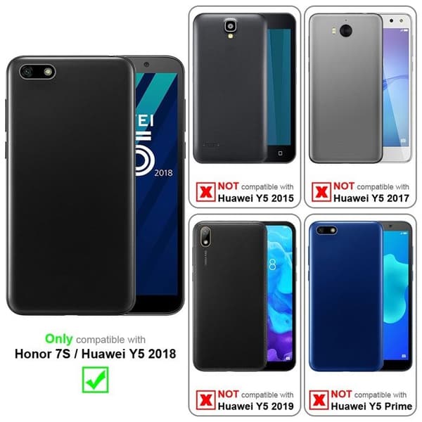 Etui för Honor 7S / Huawei Y5 2018 Flip Case i MÖRK BRUN Skydd brun
