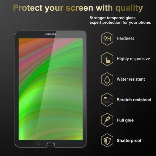 Skyddsfilm - CADORABO - Samsung Galaxy Tab E - Härdat glas - Antistatisk - Dropbeständig