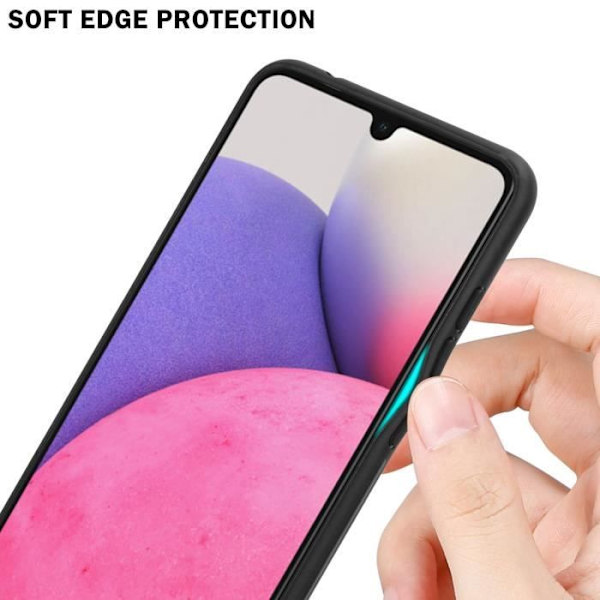 Coque - CADORABO - Samsung Galaxy A33 5G - Bicolour skydd - Halvglatt - Modern ROSA - BLÅ