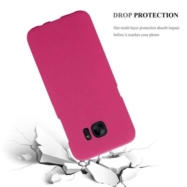 Coque - CADORABO - Samsung Galaxy S7 EDGE - Hårdskydd - Matt Design - Färg Rosa Rosa