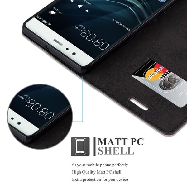 Fodral för Huawei P9 Skal i MÖRK BRUN brun