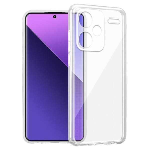 Transparent stötsäker silikonfodral för Xiaomi RedMi Note 13 Pro Plus Vit
