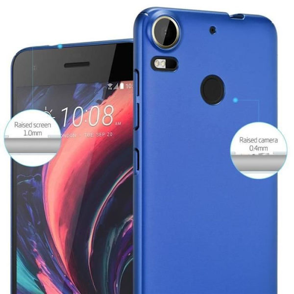 Coque - CADORABO - HTC Desire 10 PRO - Hårdförsvar - Matt Metallisk Design - Blå Färg Blå