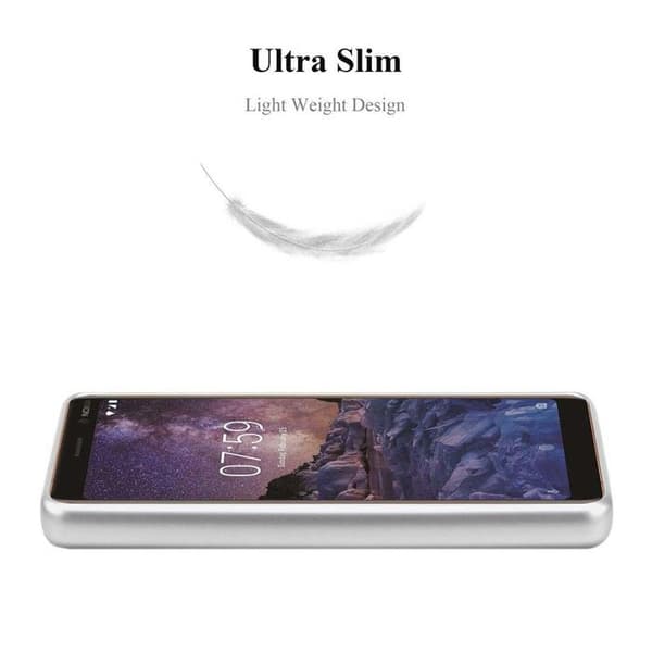 Skyddsskal för Nokia 7 PLUS Skyddsskal i MATTSILVER Metallic Design Grå