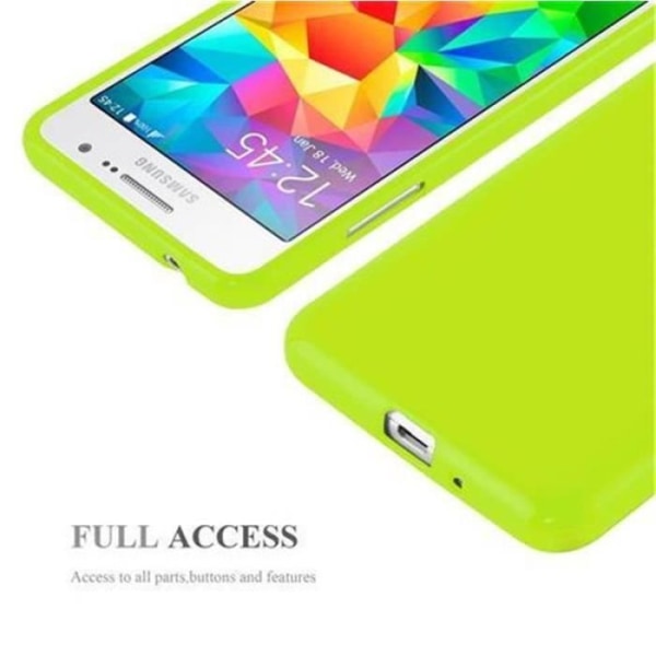 Fodral Samsung Galaxy GRAND PRIME JELLY GREEN Cadorabo DESIGN JELLY Cover TPU Silikonskydd Fodral Skydd Ultra Slim Bumper