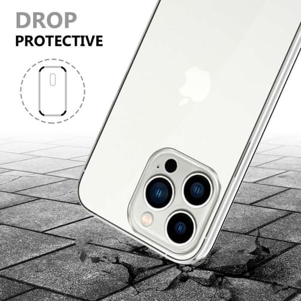 Transparent skydd för iPhone 14 PRO MAX, helskydd Vit
