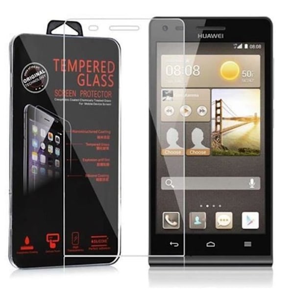 Cadorabo – Skärmskydd i härdat glas för > Huawei ASCEND G6 < Skärmskydd i härdat glas Transparent