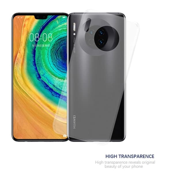 Transparent stötsäker silikonfodral för Huawei MATE 30 Vit