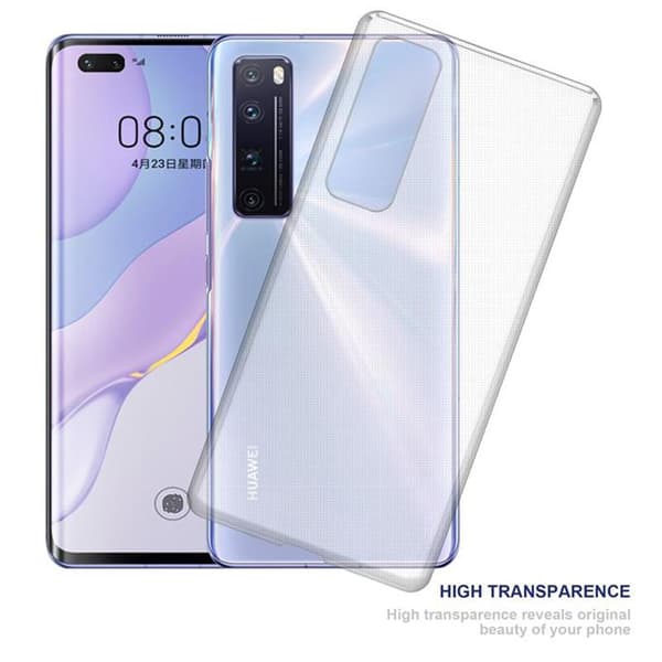 Transparent stötsäker silikonfodral för Huawei NOVA 7 PRO 5G Vit