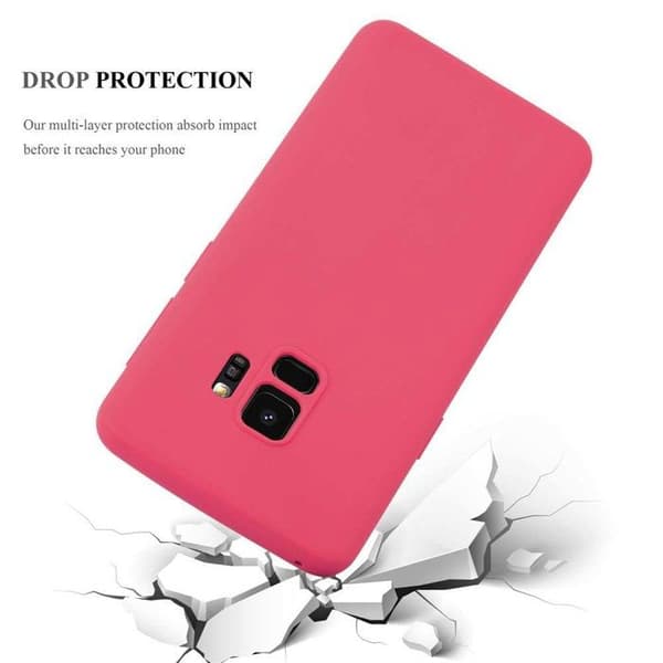 Skyddsskal för Samsung Galaxy S9 CANDY RÖD Stötsäker Silikon Röd