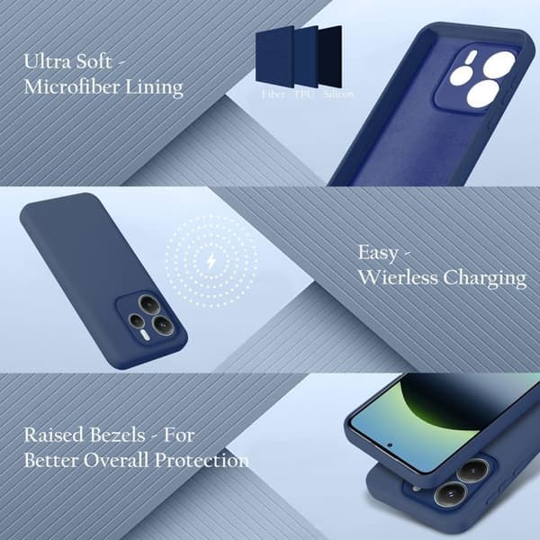 Skyddsskal för Xiaomi Redmi Note 14 4G Stötabsorberande i LIQUID BLUE Blå