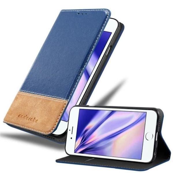 Plånboksfodral - CADORABO - iPhone 6 PLUS / 6S PLUS - Läderimitation - Brun - Magnetstängning kastanj