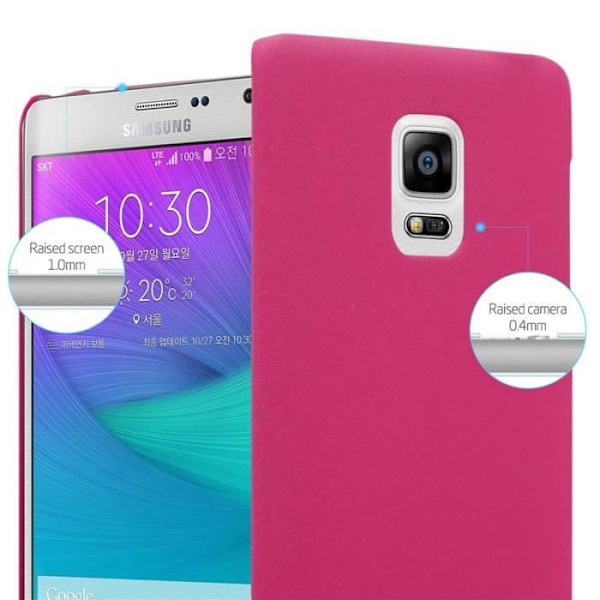 Coque - CADORABO - Samsung Galaxy NOTE EDGE - Hårdt beskyttelse - Mat design - Farve Rosa Rosa