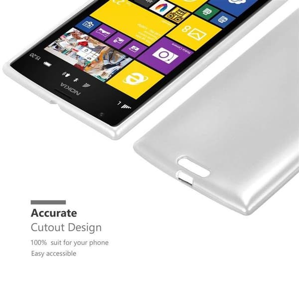 Skyddsskal för Nokia Lumia 1520 Skyddsskal i MATTSILVER Metallic Design Grå