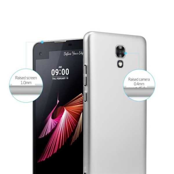 Coque - CADORABO - LG X SCREEN - Hårdskydd - Tunn Design - Enkel Tillgång Grå