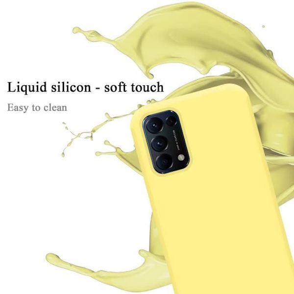 Etui för telefon - CADORABO - FIND X3 LITE - Silikon TPU - Gul - Mjuk skydd Gul