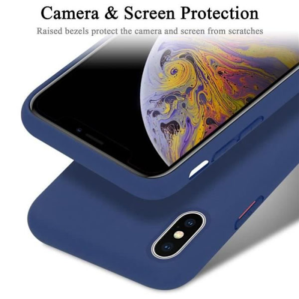 Telefonfodral - CADORABO - iPhone X/XS - Flexibel TPU-silikongummi - Optimal skydd - Tunn och lätt design Blå