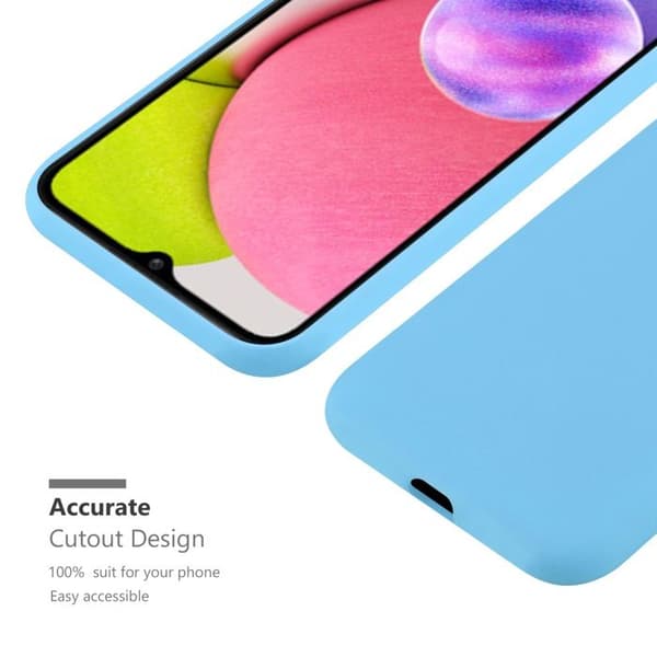 Skyddsfodral för Samsung Galaxy A03s CANDY BLÅ Stötabsorberande Silikon Blå