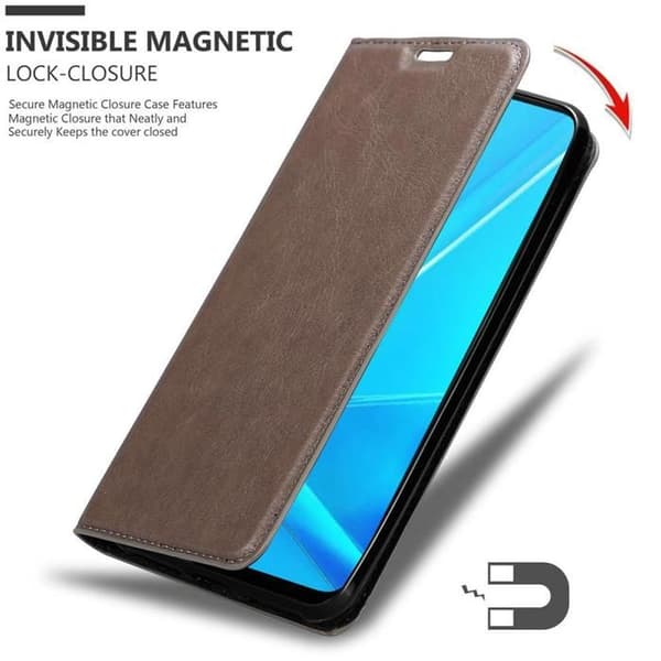 Fodral för Oppo A92 Skal i MÖRK BRUN brun