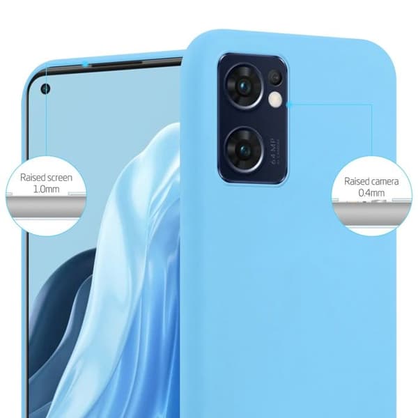 Skyddsfodral för Oppo FIND X5 LITE / Reno7 5G CANDY BLÅ Stötsäker Silikon Blå