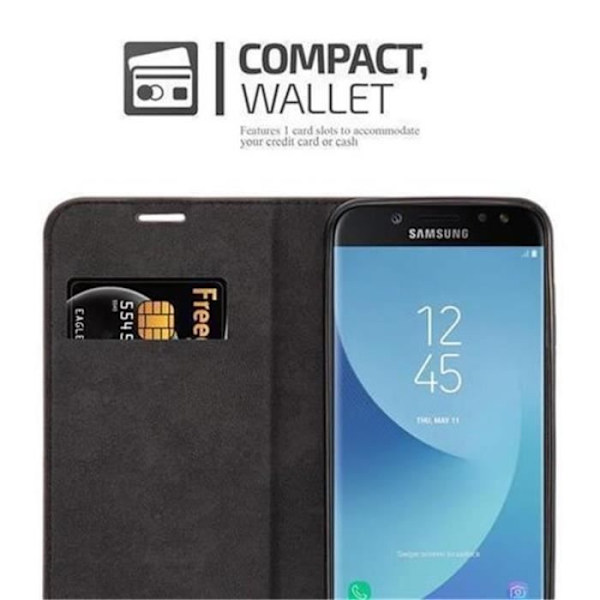 Samsung Galaxy J3 2017 (7) Fodral i KAFFEBRUNT från Cadorabo (design med INVISIBLE MAGNETIC CLOSURE) Helt skyddsfodral
