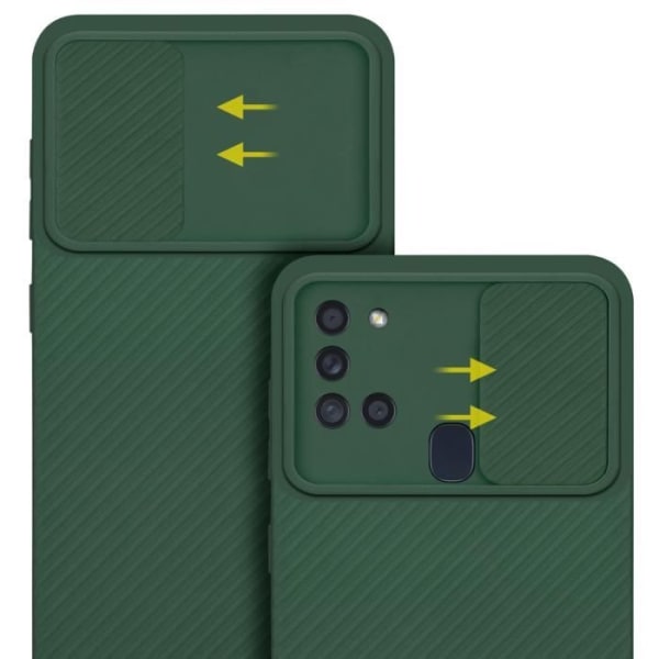 Hoesje för Samsung Galaxy A21s - CADORABO - TPU Silikonskal - Skydd för Kamera - Grön - Mjuk Grön