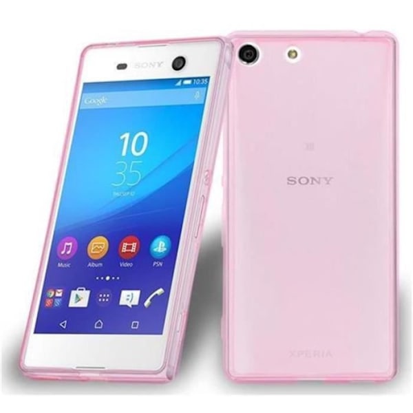 Sony Xperia M5 fodral - CADORABO - Genomskinlig ljusrosa - Ultratunn stötfångare Klart ljusrosa