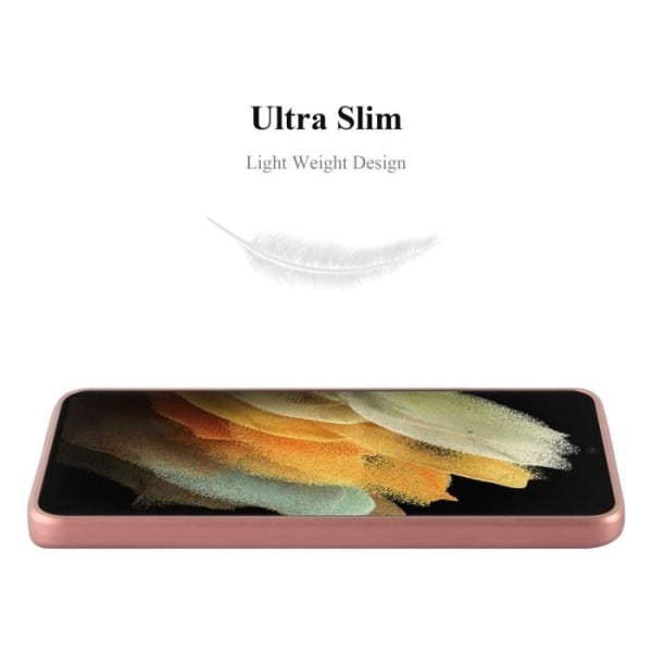 Fodral till Samsung Galaxy S22 ULTRA Skal i METALLIC ROSE GOLD Fodral Skydd Silikon TPU Fodral matt