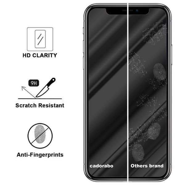 Härdat glas för iPhone X / XS Skärmskydd Vit