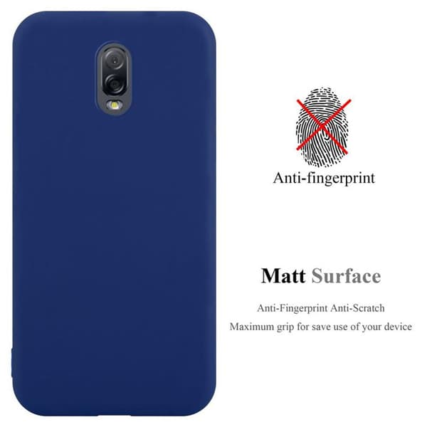 Skyddsfodral för Samsung Galaxy J7 PLUS / C8 MÖRKBLEU Candy Stötskydd Silikon Blå
