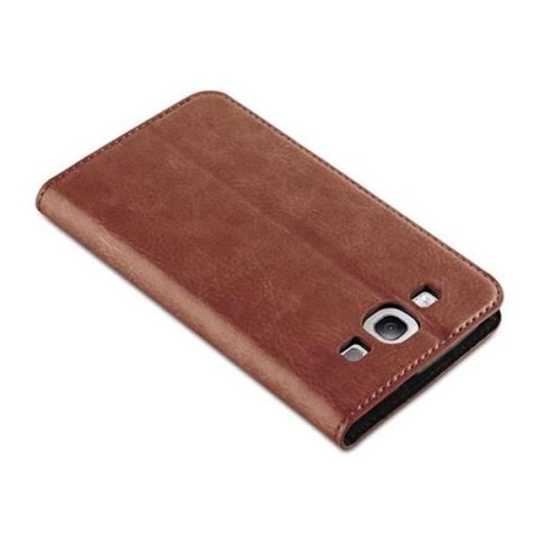 Cadorabo Fodral Samsung Galaxy S3 / S3 NEO BRUNT MEDIUM Osynlig magnetisk STÄNGNING Fodral Fodral Stöder Stand Card Slot