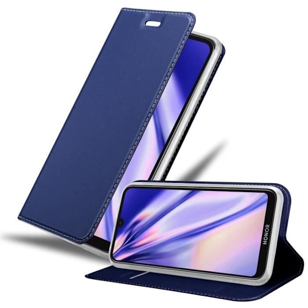 Coque - CADORABO - Huawei Y5 2019 / Enjoy Play 8 / Honor 8S - Mörkblå - Magnetstängning - Ställfunktion Mörkblå