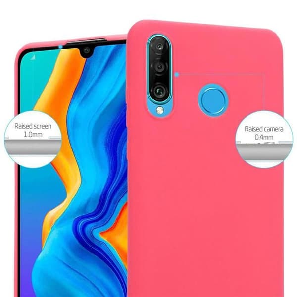 Skyddsfodral för Huawei P30 LITE CANDY RÖD Stötsäker Silikon Röd