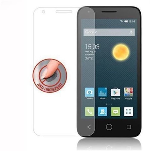 Cadorabo Skärmskydd för Alcatel PIXI 3 (5 tum) 0,3 mm rundade hörn HÖG TRANSPARENS härdat glas